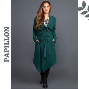 Papillon Emerald Waterfall Cardigan Jacket Small NWT